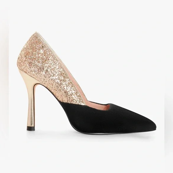 ANN CREEK Women's Pumps Sparkly High Heels Stiletto Classic Pointed Toe 10 - Picture 2 of 11